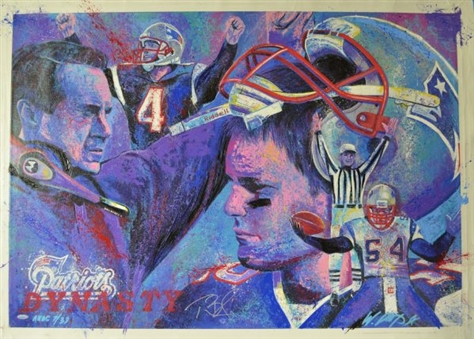 Tom Brady Signed 28” x 40” Bill Lopa Giclee Canvas